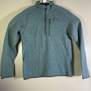 Patagonia Men’s Medium Better Sweater 1/4 Zip Fleece Pullover Green Style 25522
